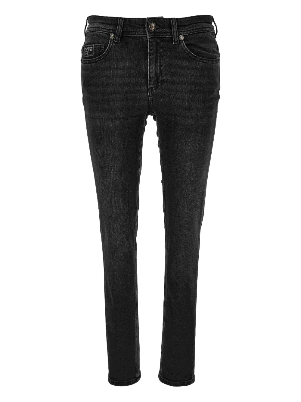 Versace Jeans Couture embroidered-logo skinny jeans | Black | Image 1