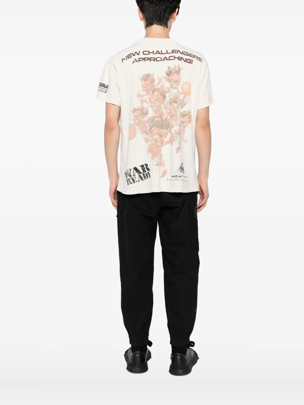 HELLSTAR T-shirt met grafische print Beige