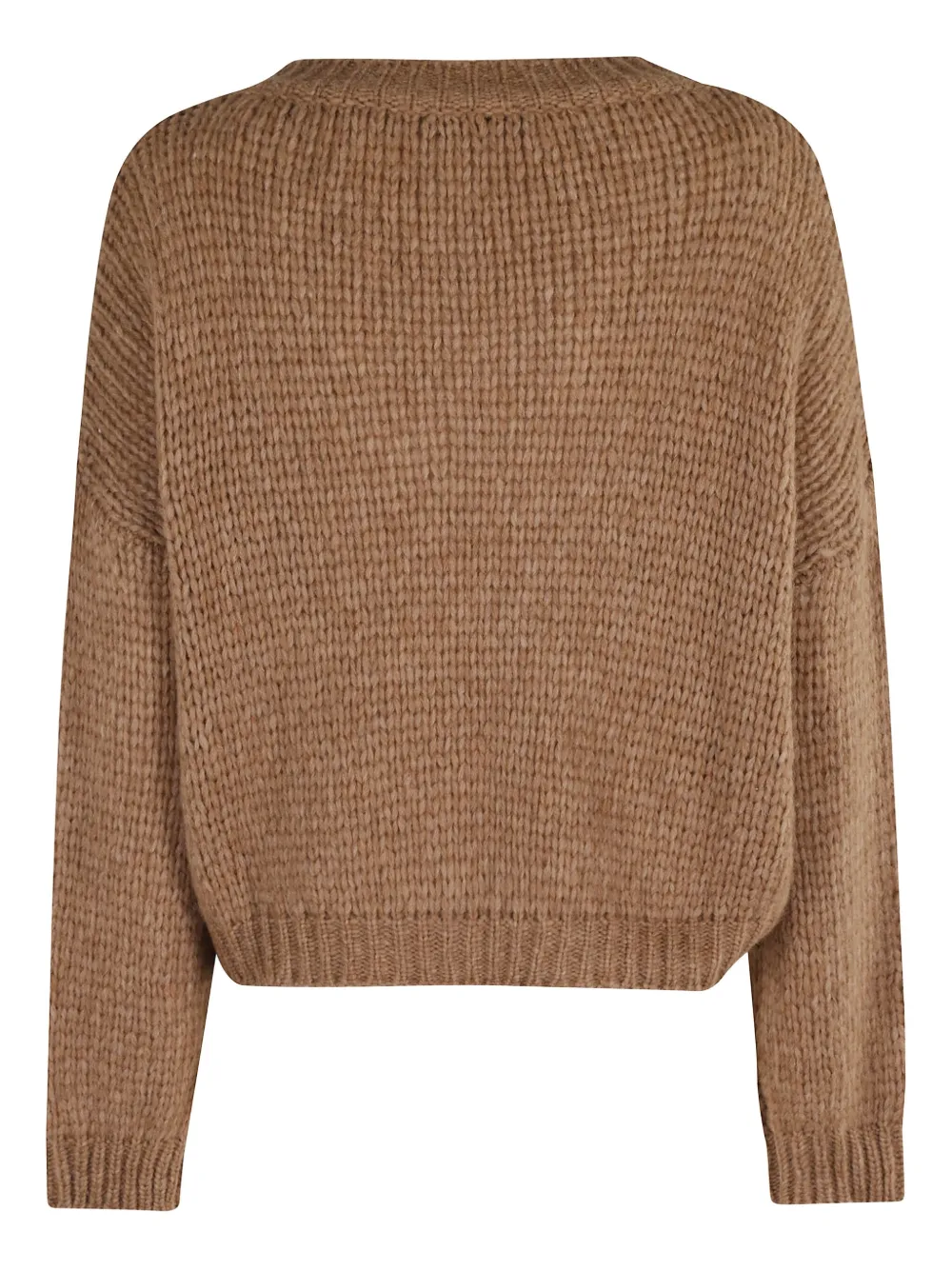 Roberto Collina V-neck boxy sweater Bruin