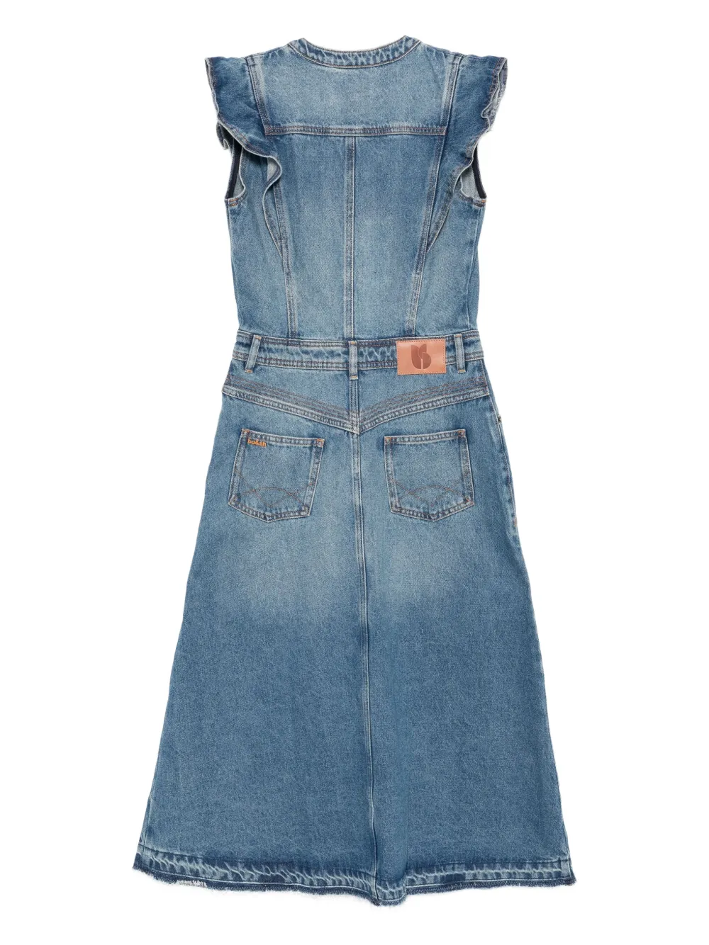 Ba&Sh Vayea ruffle-detail denim dress | Day Dresses | Image 2
