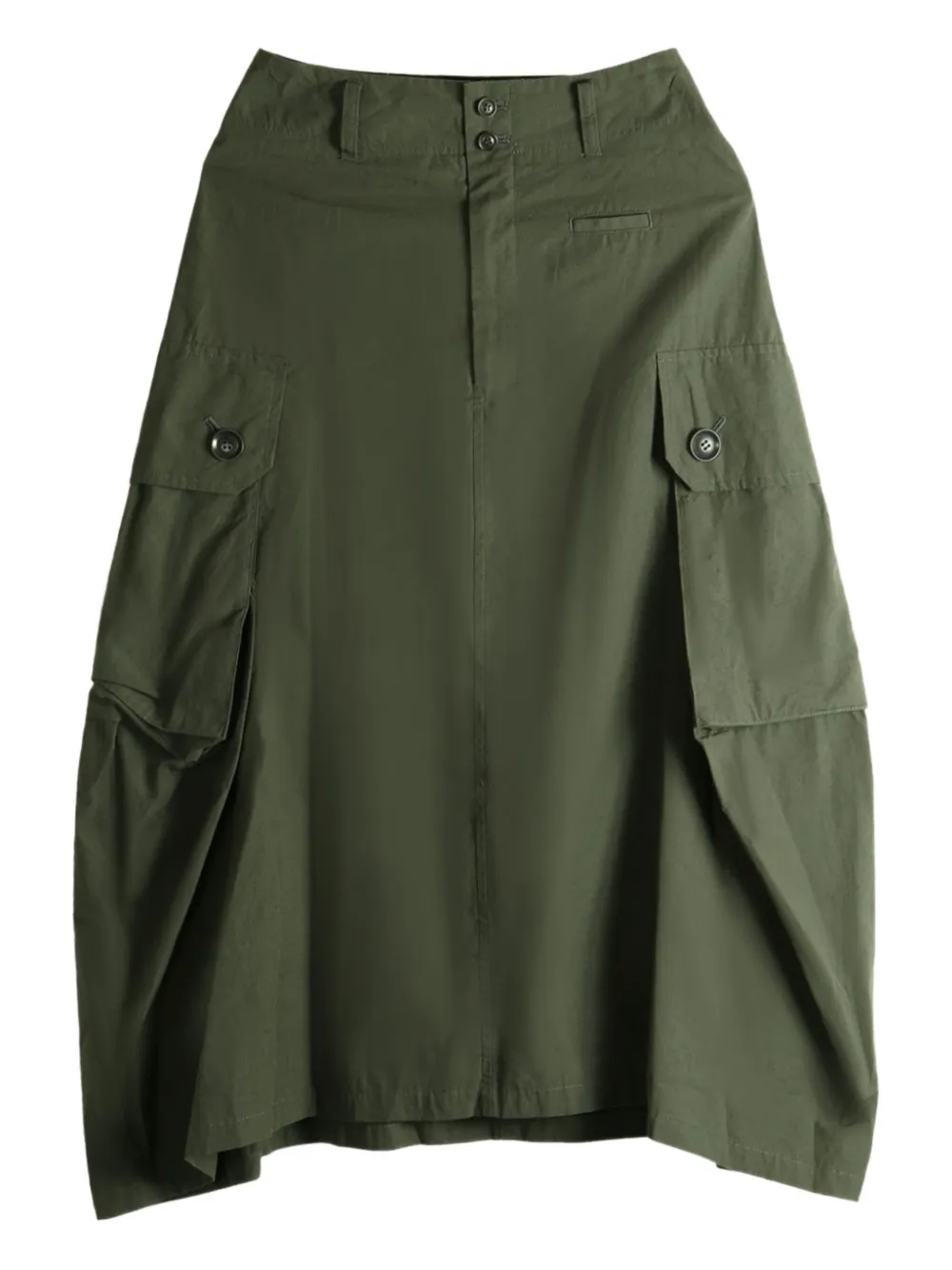 Y's pocket-detailed midi skirt Groen