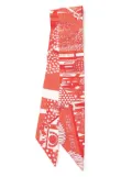 Hermès Pre-Owned 2000-2025 Animapolis Silk Twilly Scarf scarves - Red