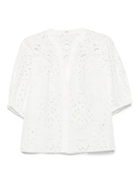 Ba&Sh Beatrice eyelet-embroidered puff-sleeve top