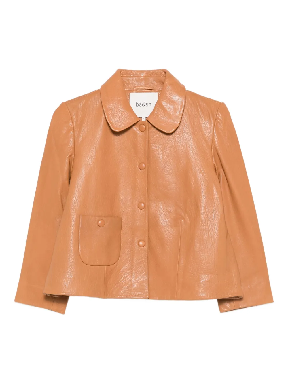 Ba&Sh Peter Pan-collar patch-pocket jacket Bruin