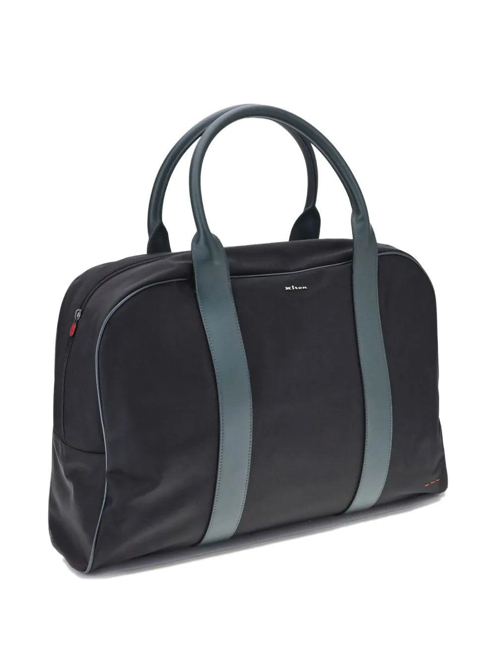 Kiton Reistas met leren afwerking Zwart