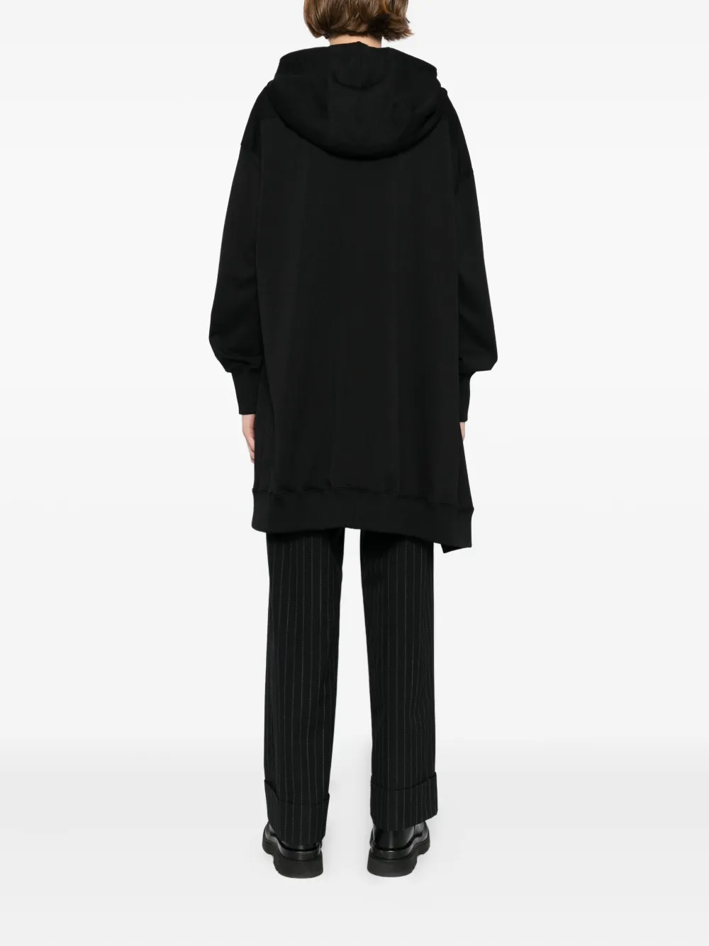 Yohji Yamamoto Hooded Track Dress In Black