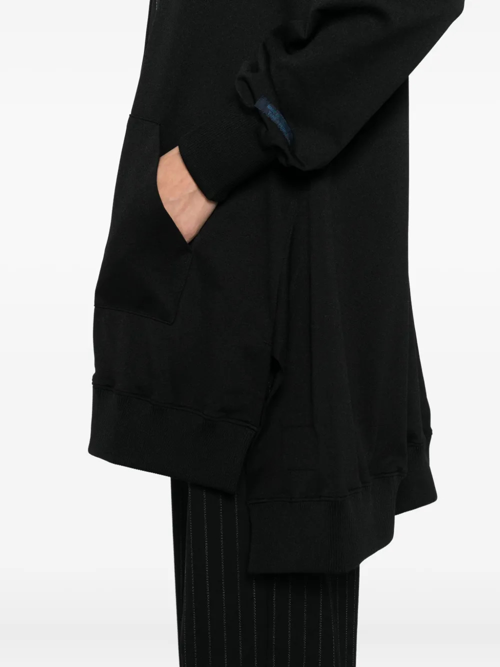 Yohji Yamamoto Hooded Track Dress In Black