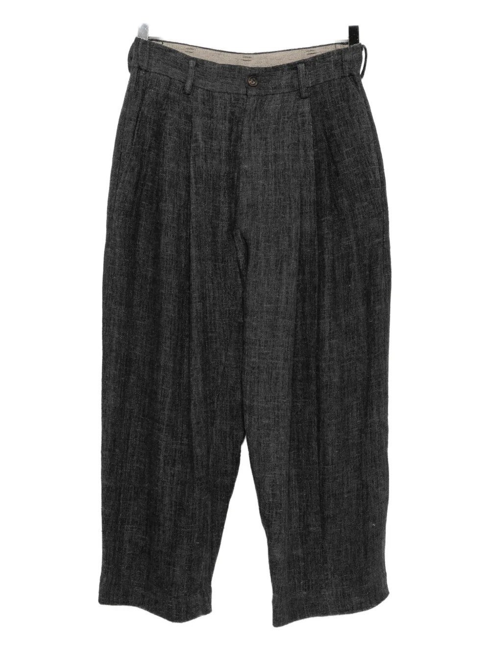 Ziggy Chen Linen Trousers In Gray