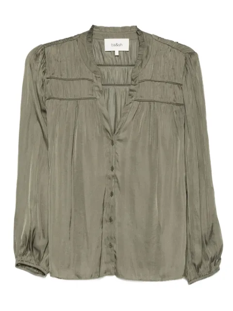 Ba&Sh Cess pleated button-up blouse