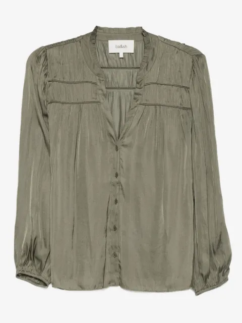 Ba&Sh Cess pleated button-up blouse