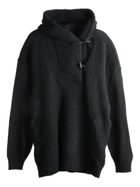 Y's hooded toggle-fastening sweater