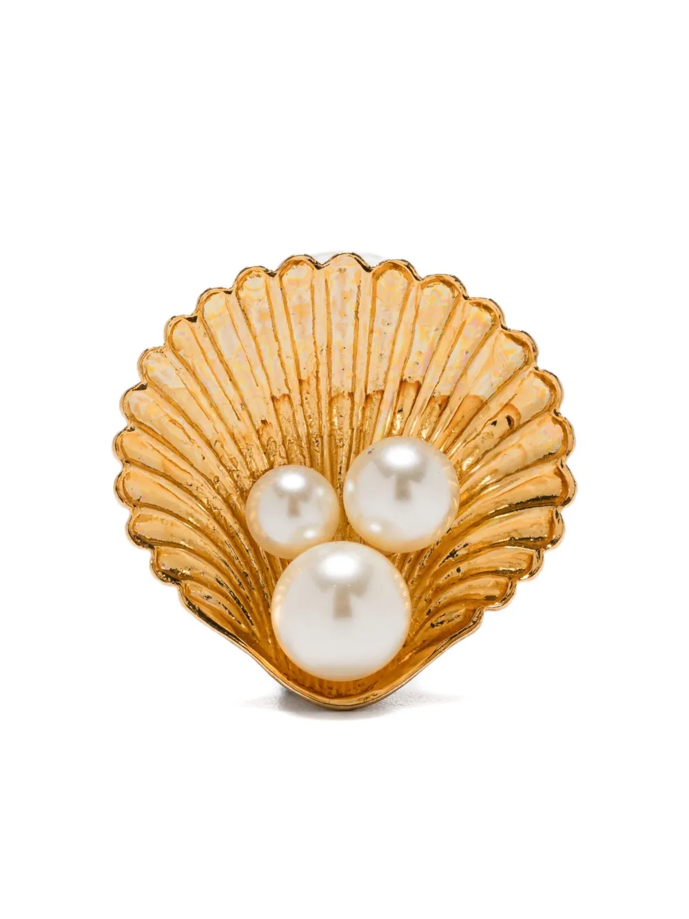 Jennifer Behr Maricela shell-pearl earrings | Gold | Image 1
