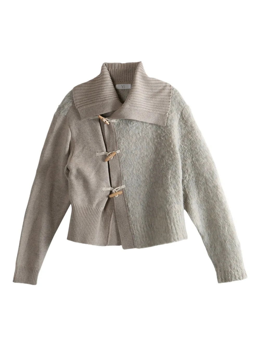 Y's toggle-fastening cardigan Beige