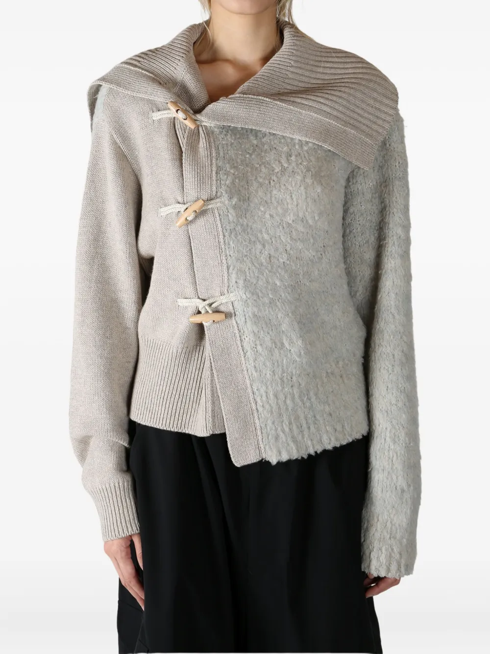 Y's toggle-fastening cardigan Beige