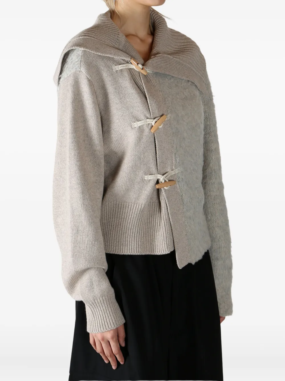 Y's toggle-fastening cardigan Beige