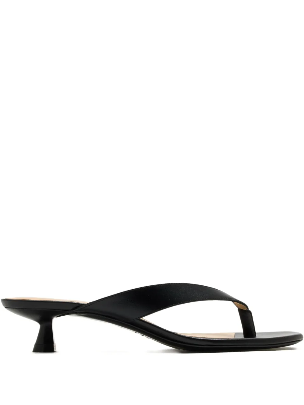 Stuart Weitzman 35mm Rio leather heeled sandals Black