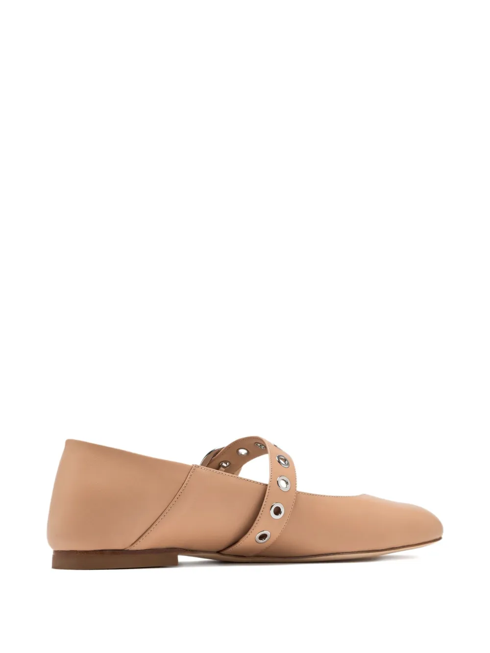 Stuart Weitzman buckle-strap eyelet ballet flats Neutrals