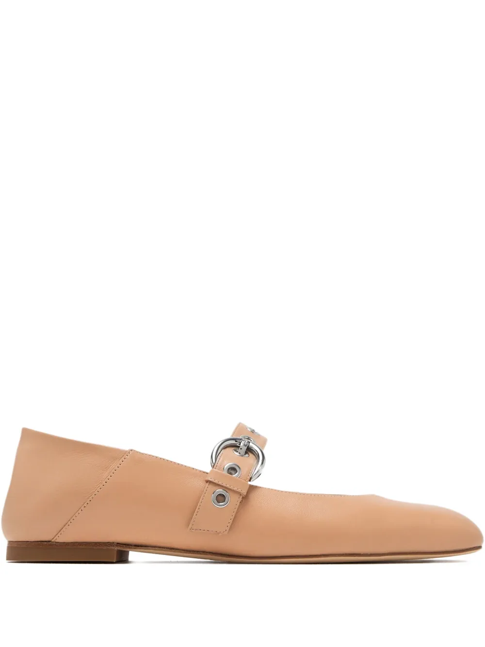 Stuart Weitzman buckle-strap eyelet ballet flats | Neutrals | Image 1