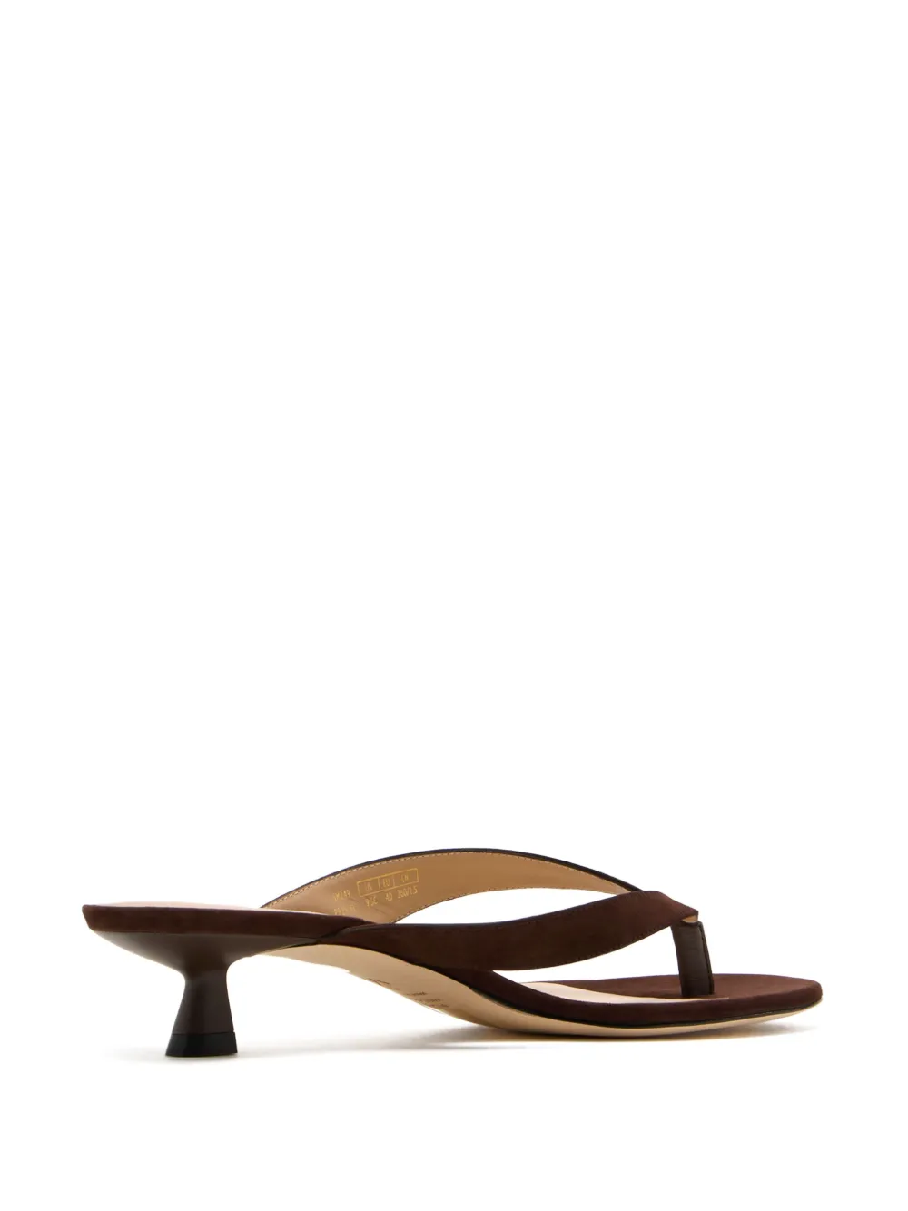 Stuart Weitzman 35mm low-heeled thong sandals Brown