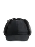 Y's fur-earmuff cap - Black