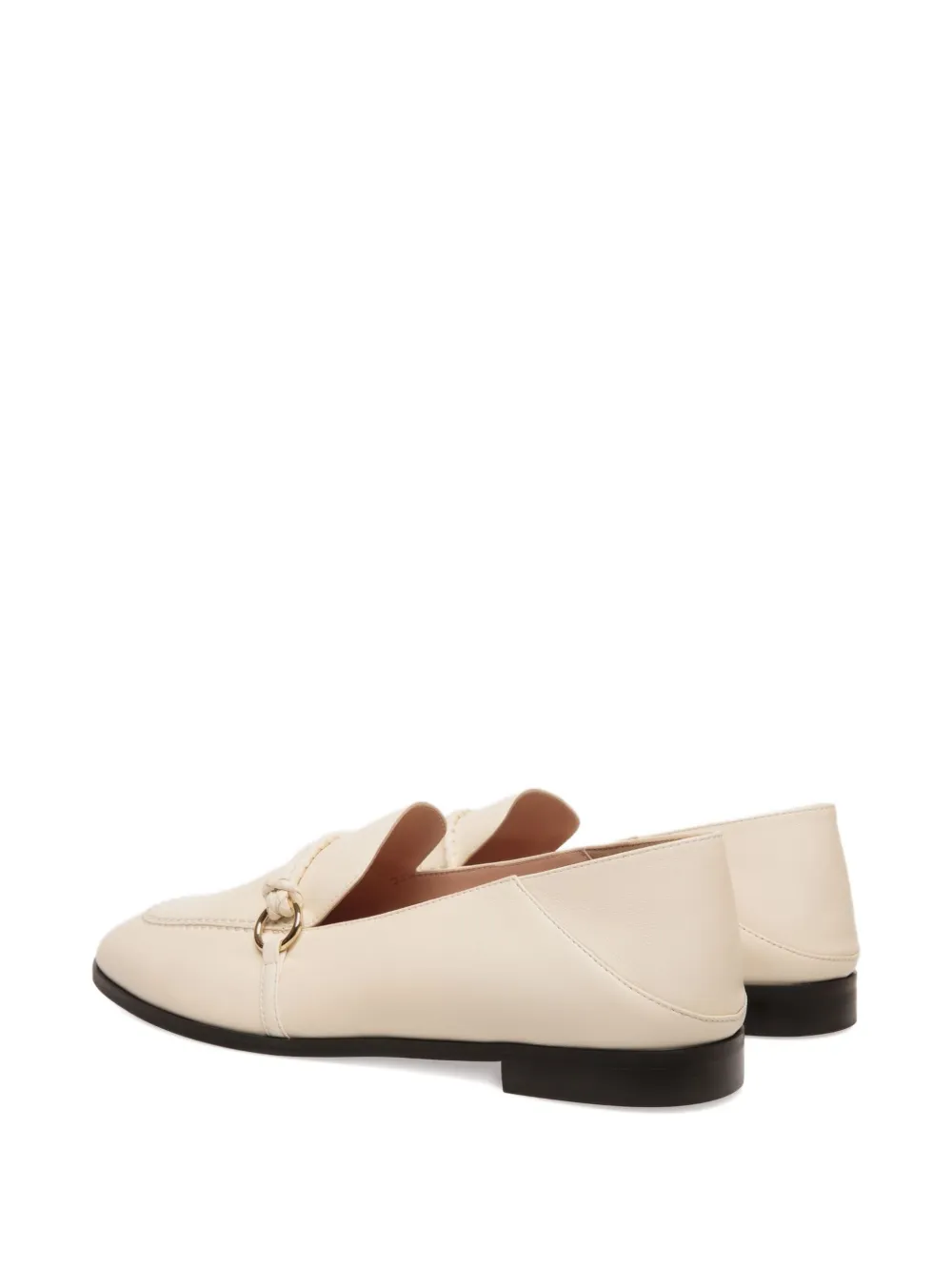 Bally Braided Leather Loafers In White