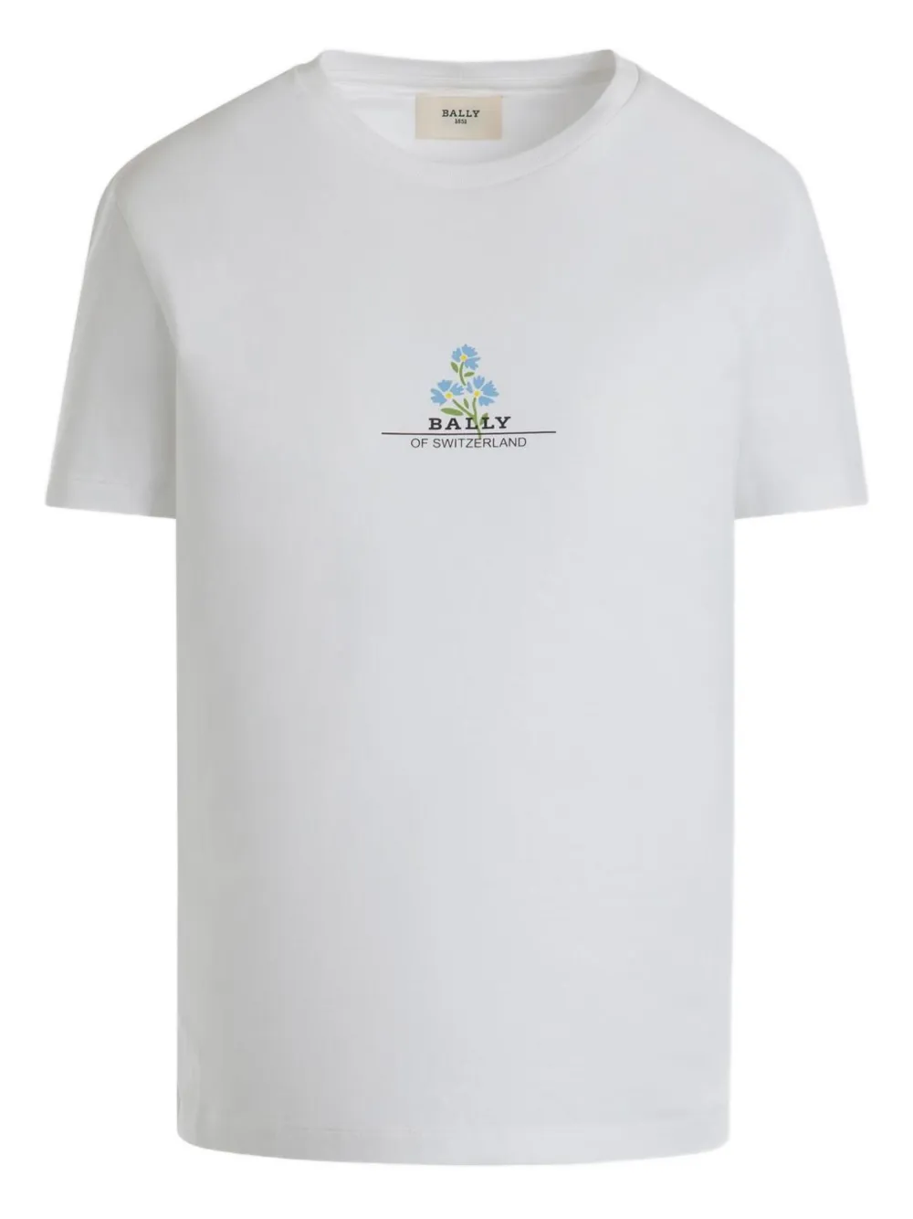 Bally Jersey T-shirt met bloemenlogo Wit