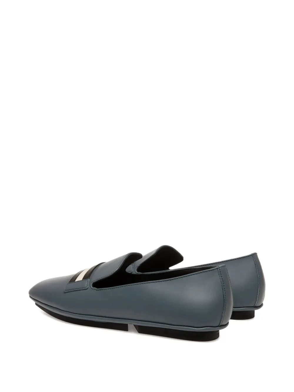Bally Leren loafers met lintdetail Blauw