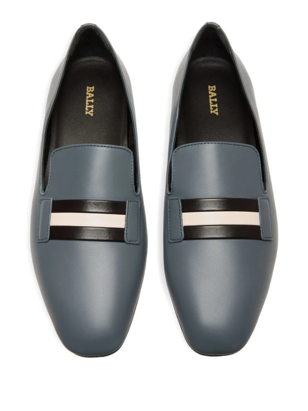 Bally Leren loafers met lintdetail Blauw