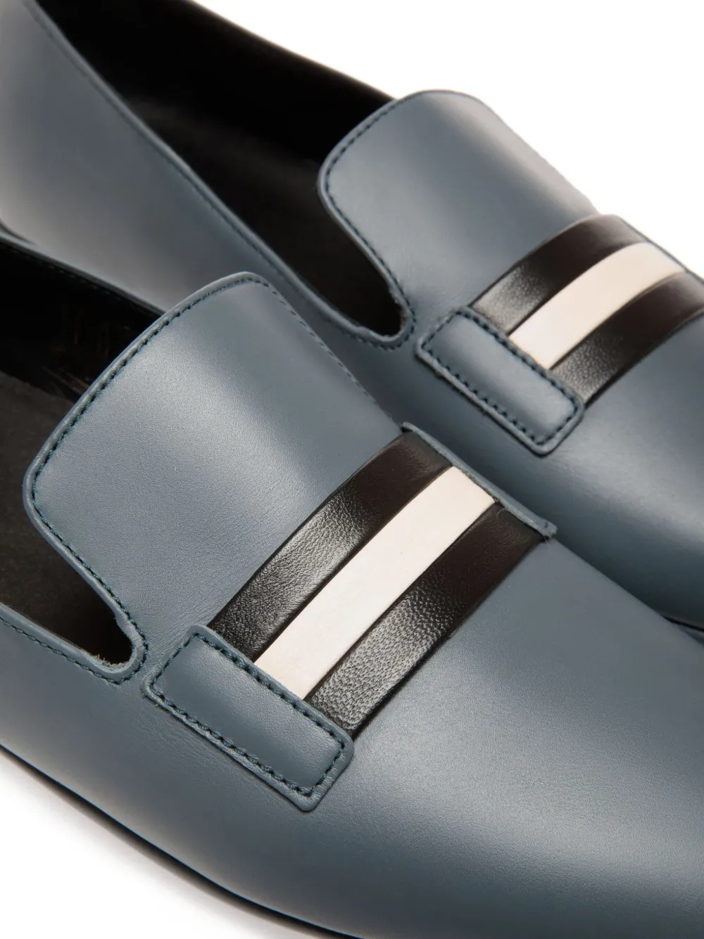 Bally Leren loafers met lintdetail Blauw