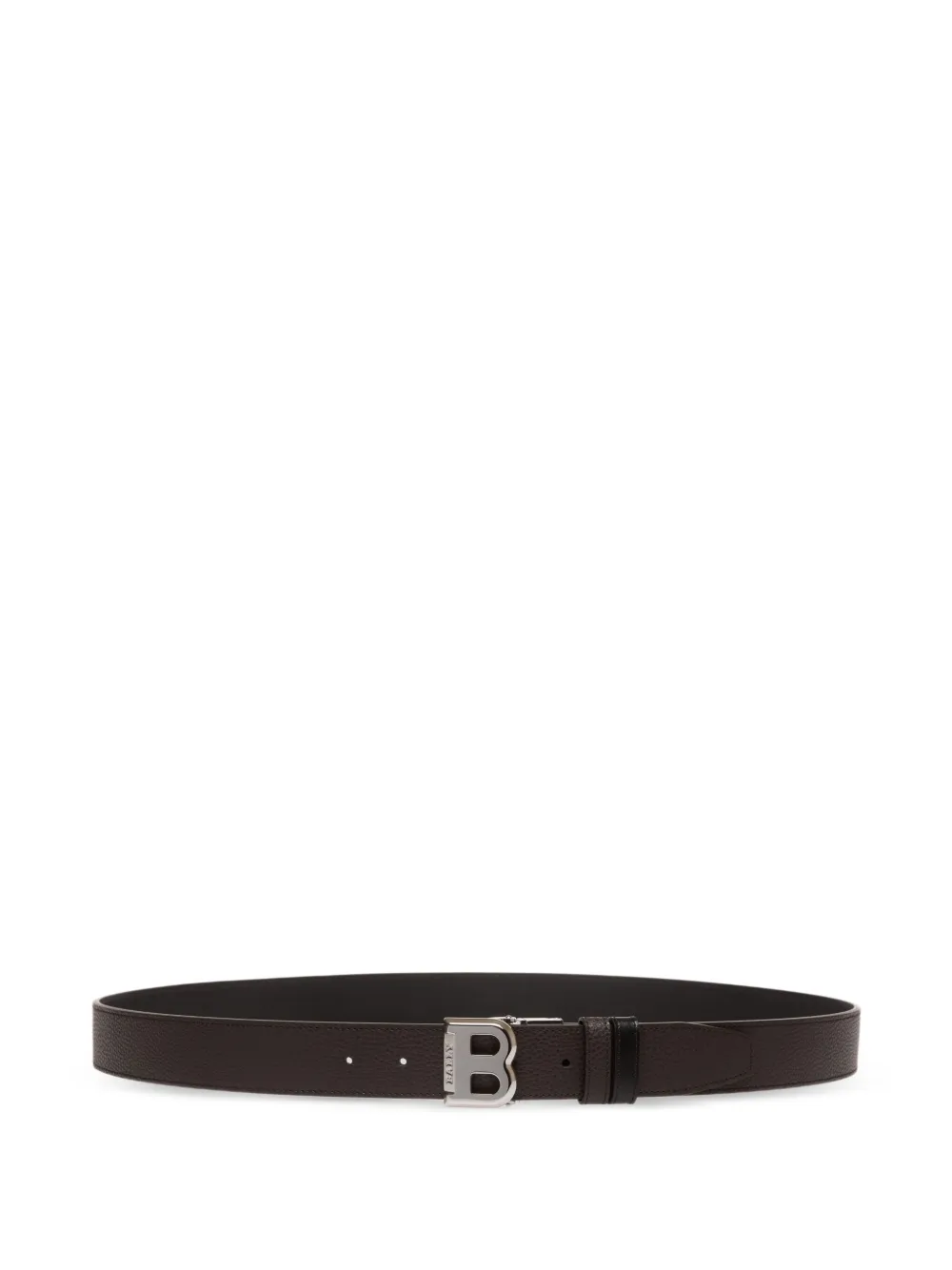 Bally grained leather logo-buckle belt Bruin