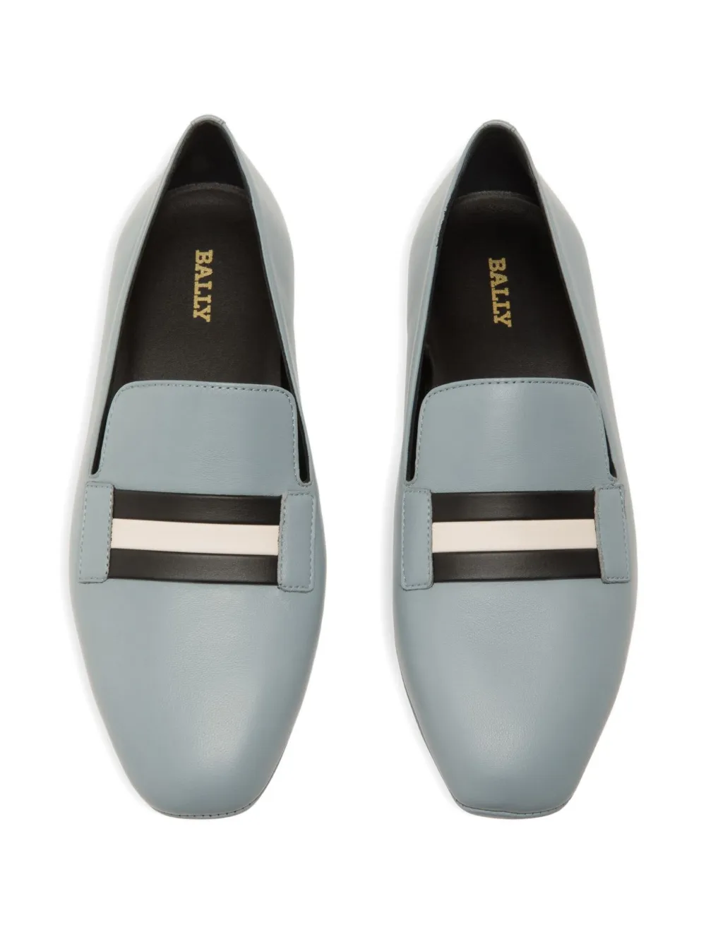 Bally ribbon-detail leather loafers Blue