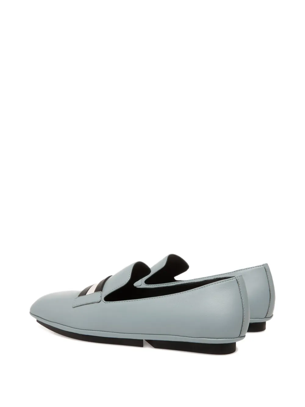 Bally ribbon-detail leather loafers Blue