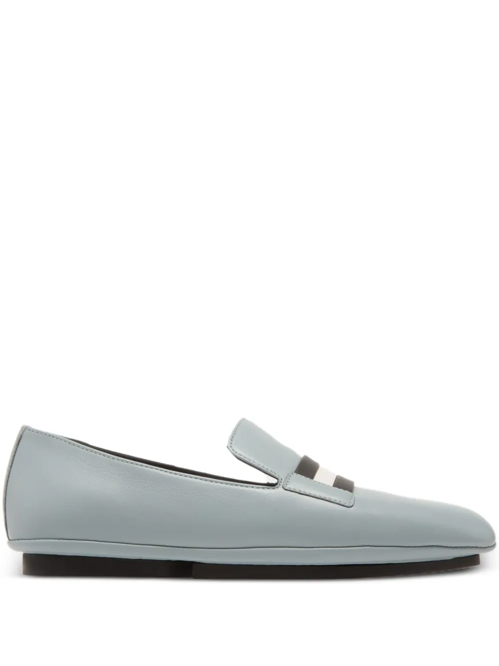 Bally ribbon-detail leather loafers Blue