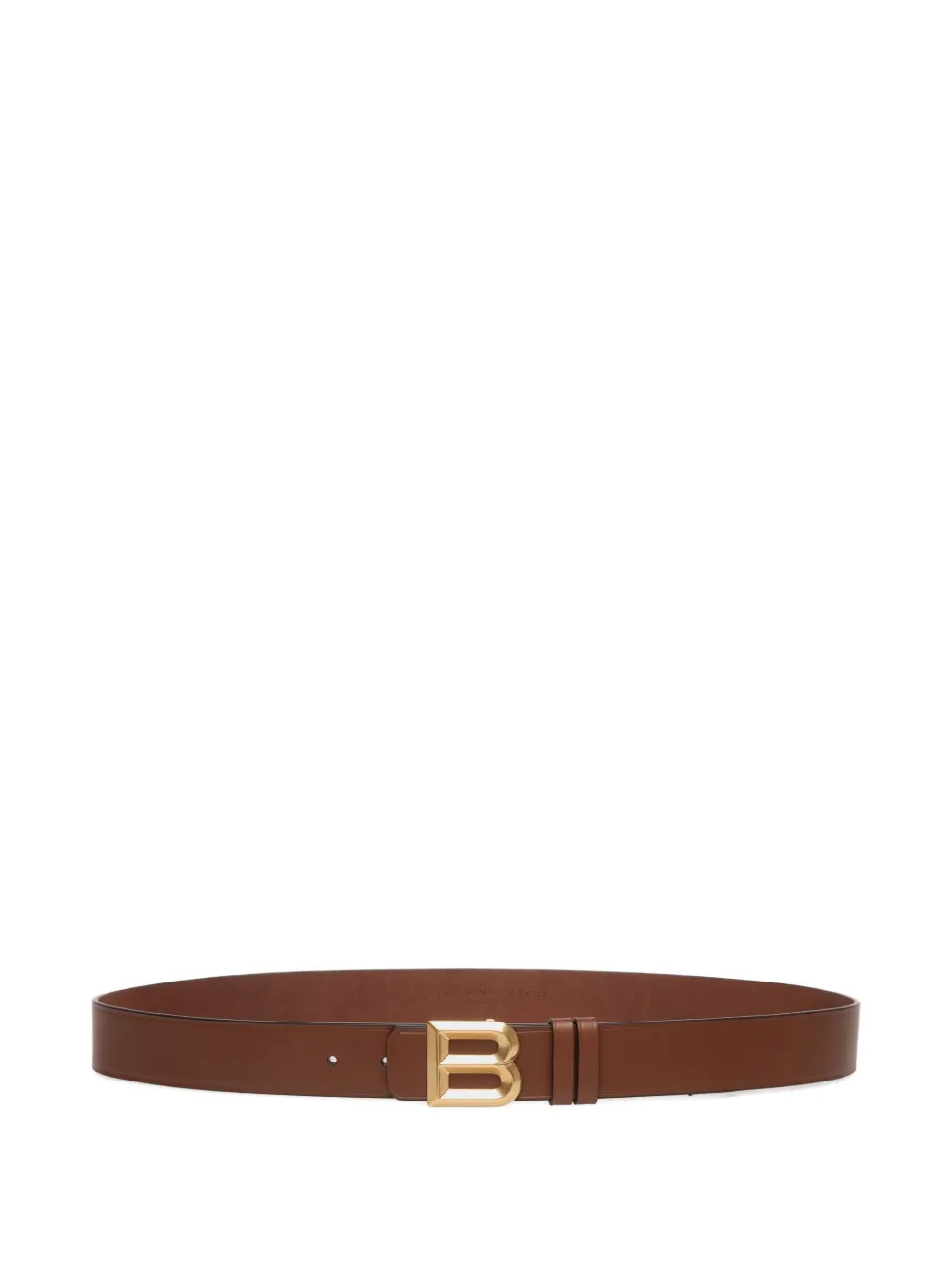Bally Leren gespriem met logo Bruin