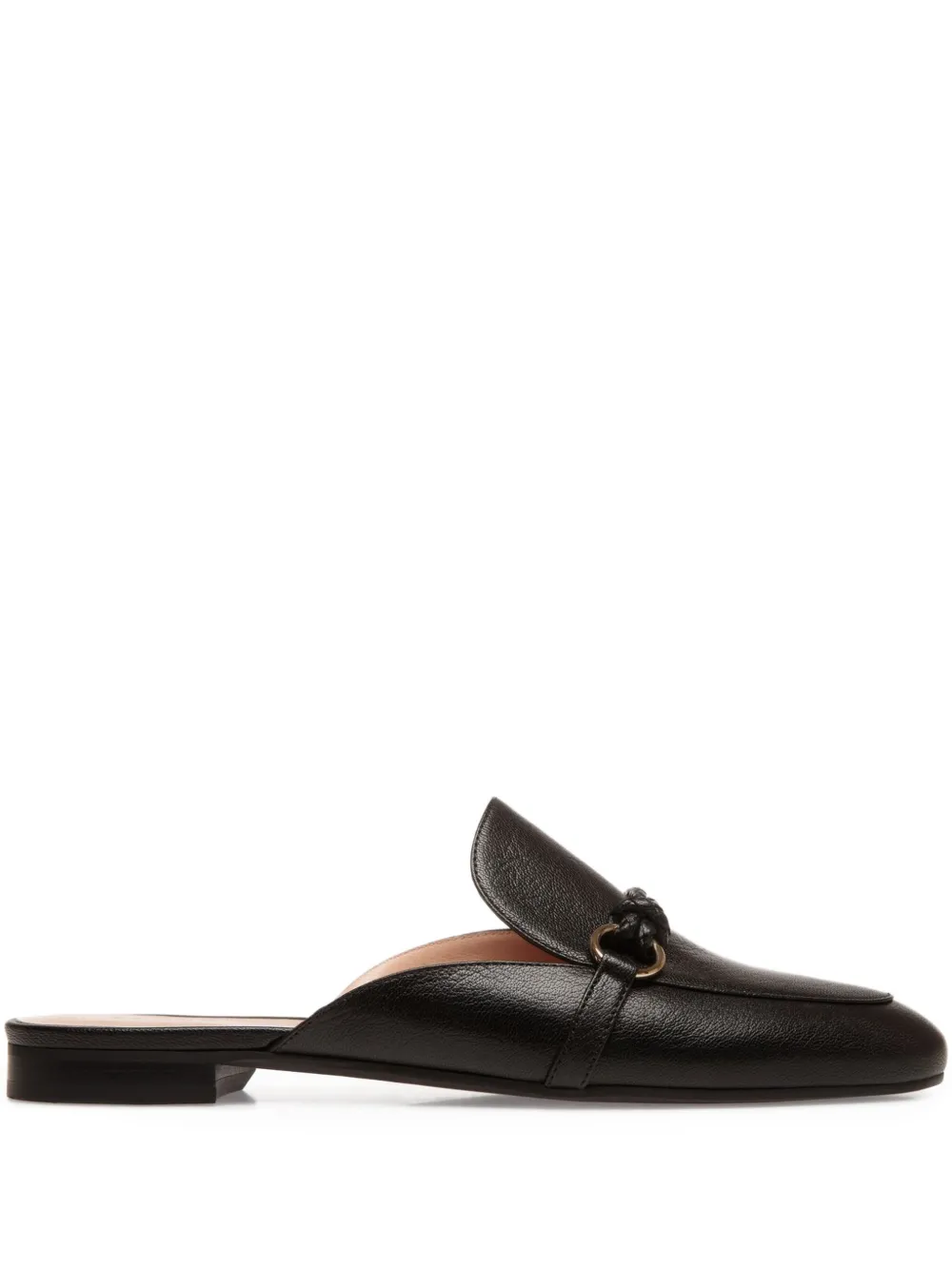 Bally braided-detail leather slippers Black