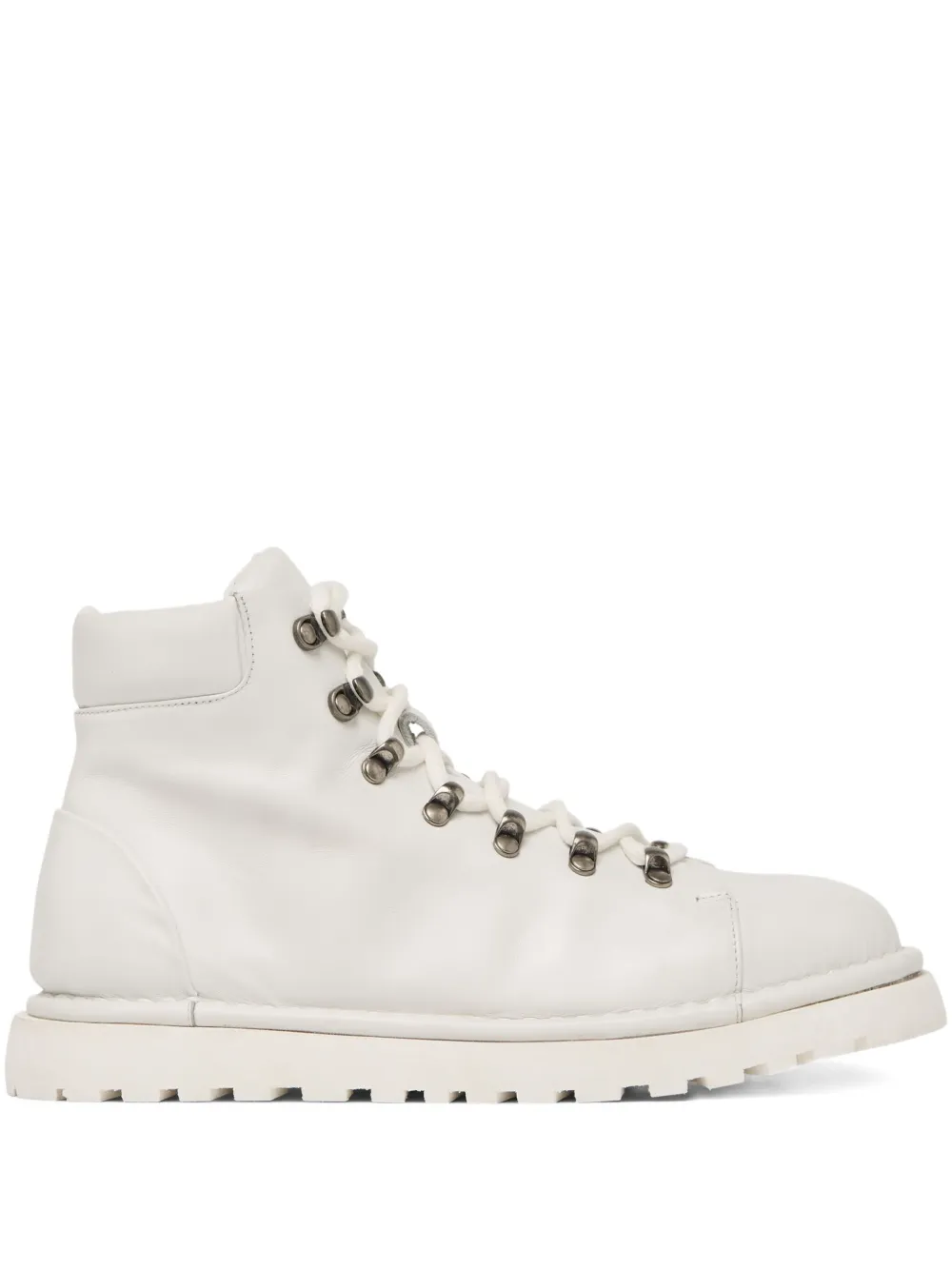 Marsèll lace-up leather combat boots White
