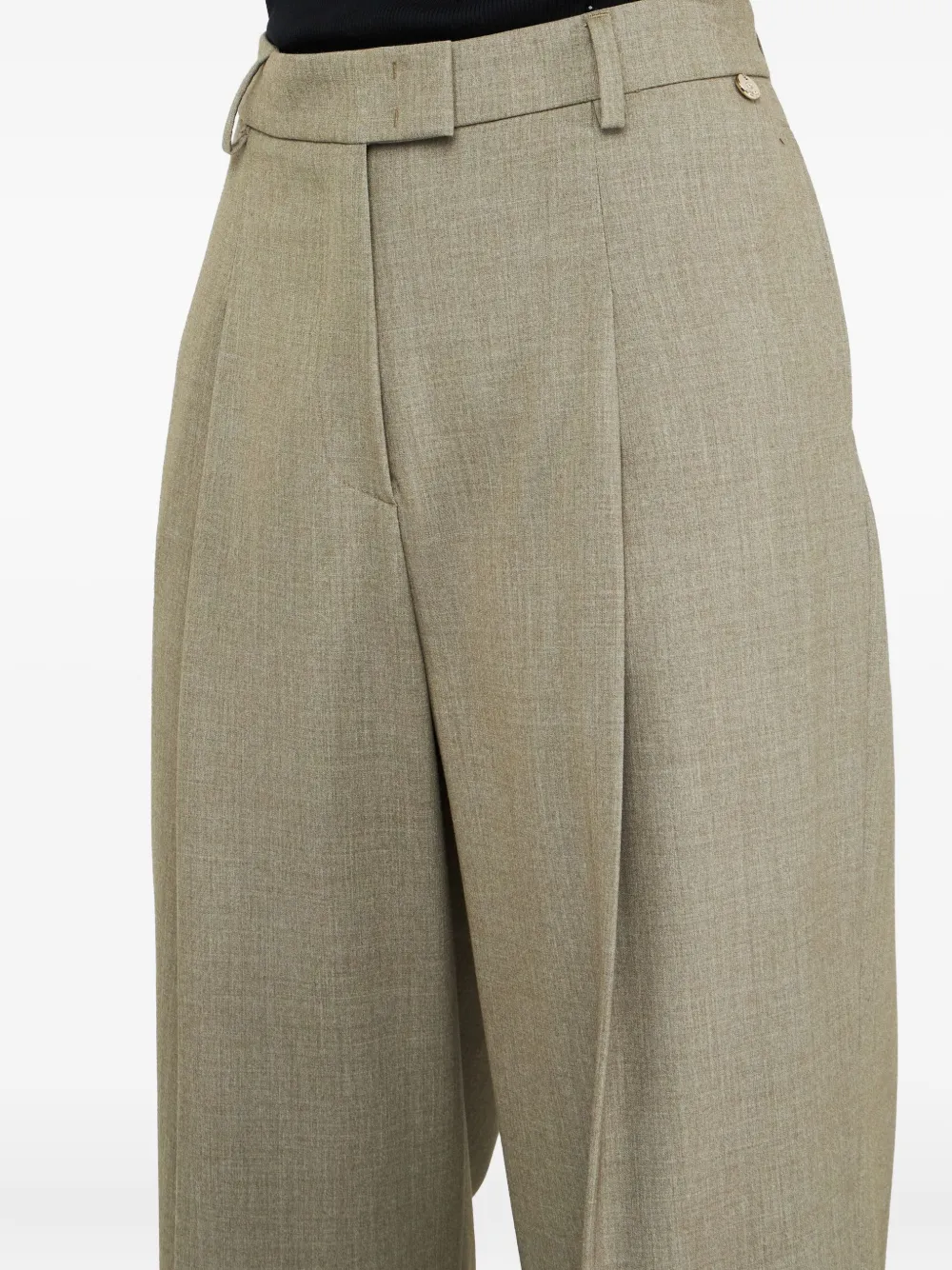 Liu •jo Palazzo Trousers In Green
