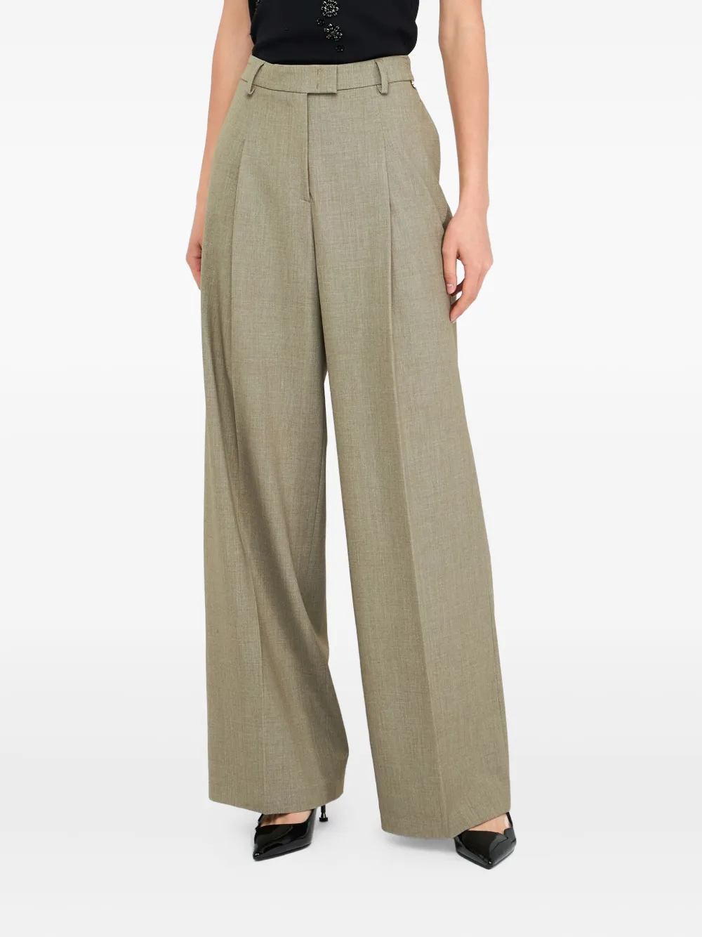 Liu •jo Palazzo Trousers In Green