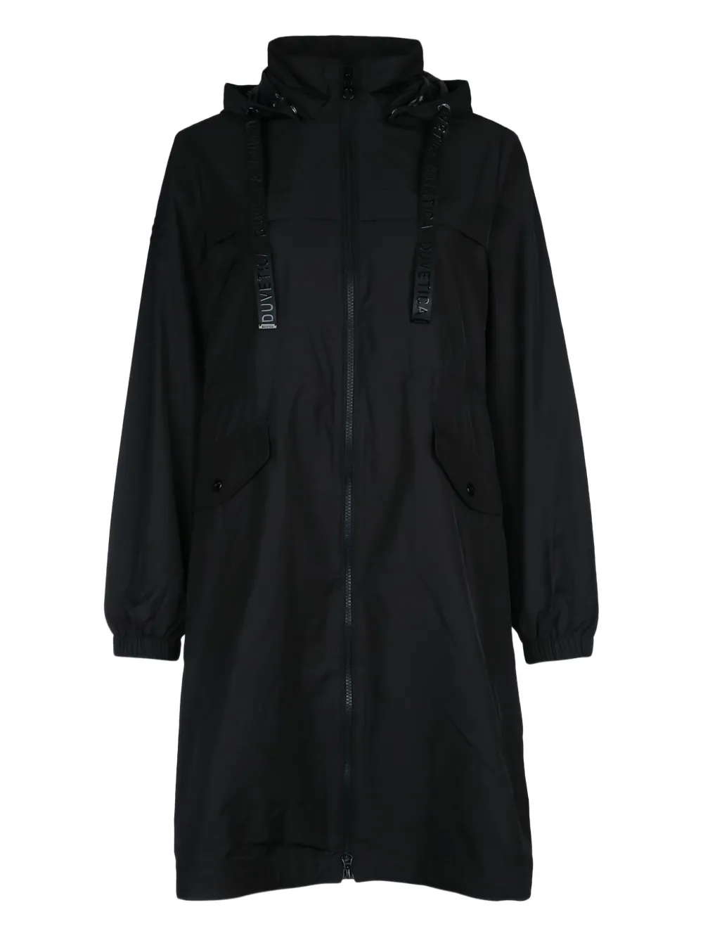 Duvetica drawstring-hood coat - ブラック Duvetica drawstring-hood coat - ブラック