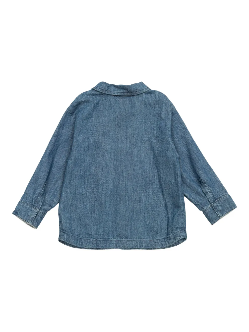 Fendi Kids embroidered-pocket denim shirt | Shirts | Image 2