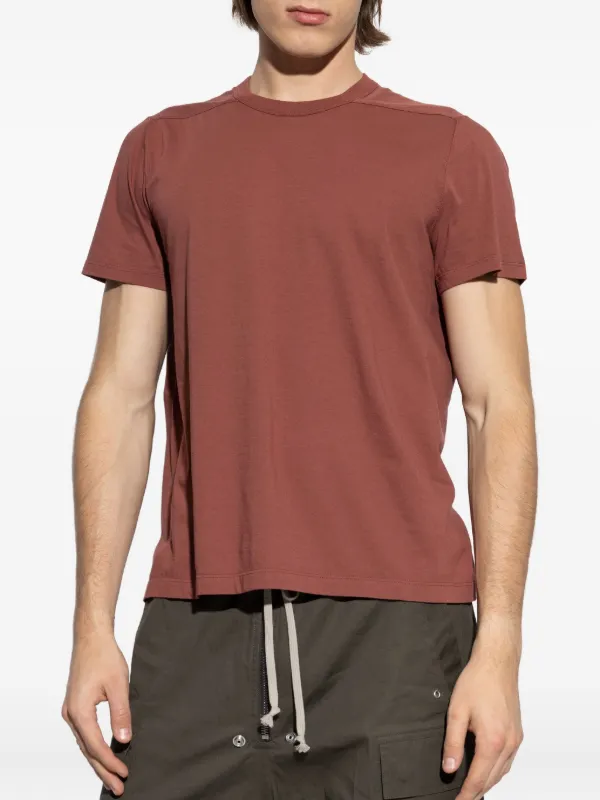 【送料&関税込】Rick Owens Short-sleeved Crewneck T-shirt Rick Owens Crew Neck short-sleeved T-shirt | Green | FARFETCH