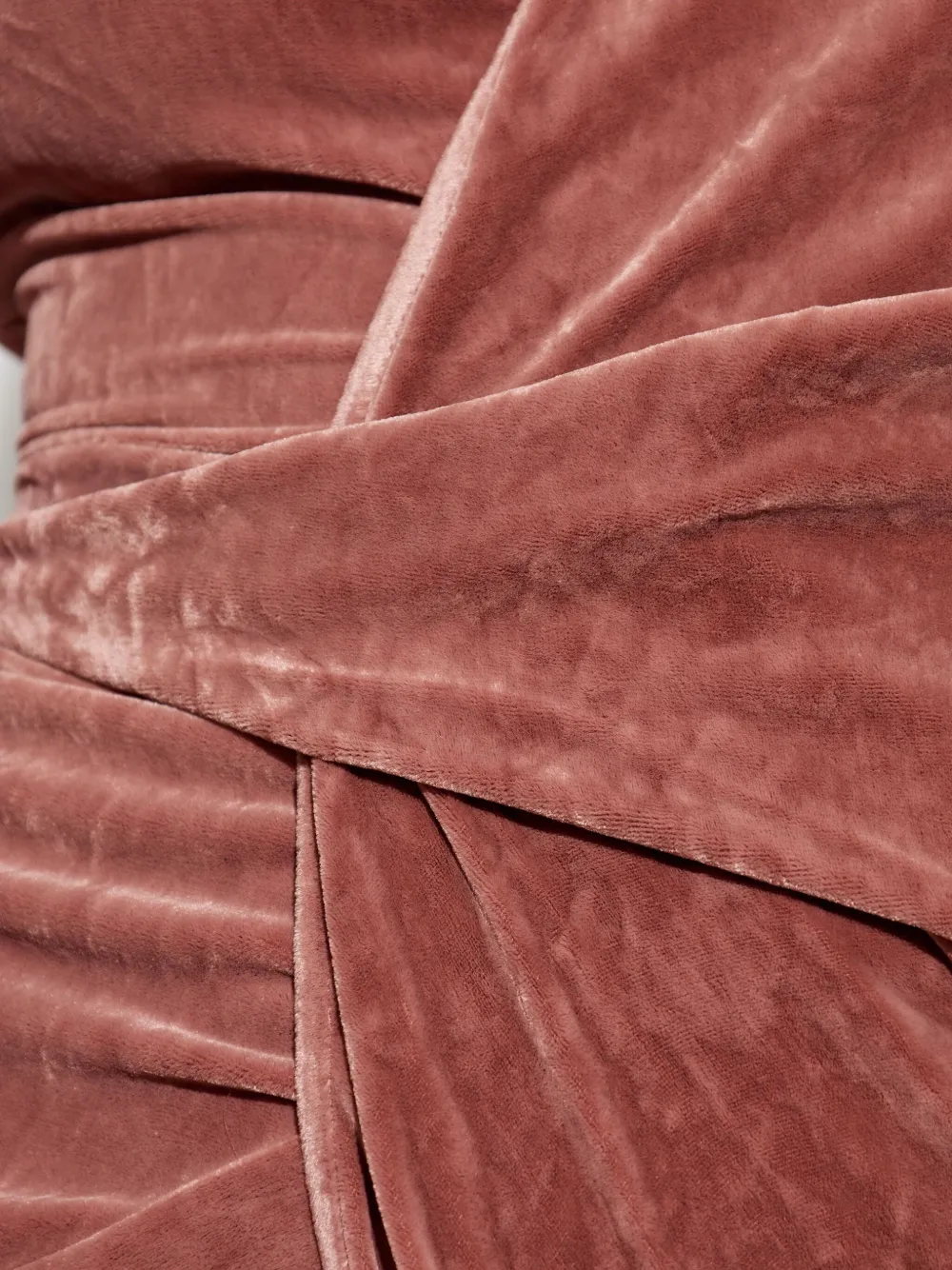 Rick Owens Fluwelen wikkeljurk Rood