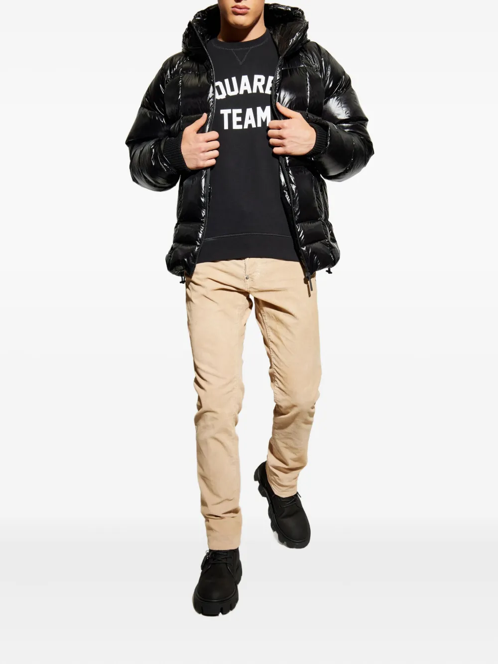 DSQUARED2 Sweater met logoprint Zwart