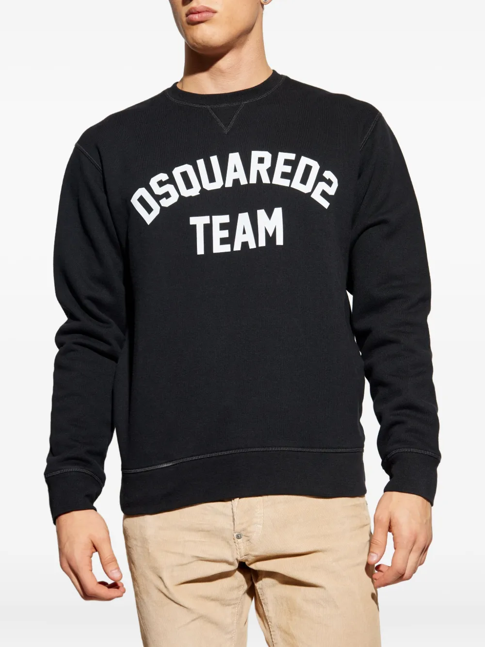 DSQUARED2 Sweater met logoprint Zwart