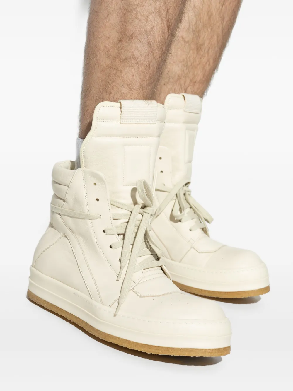 Rick Owens Geobasket high-top sneakers Beige