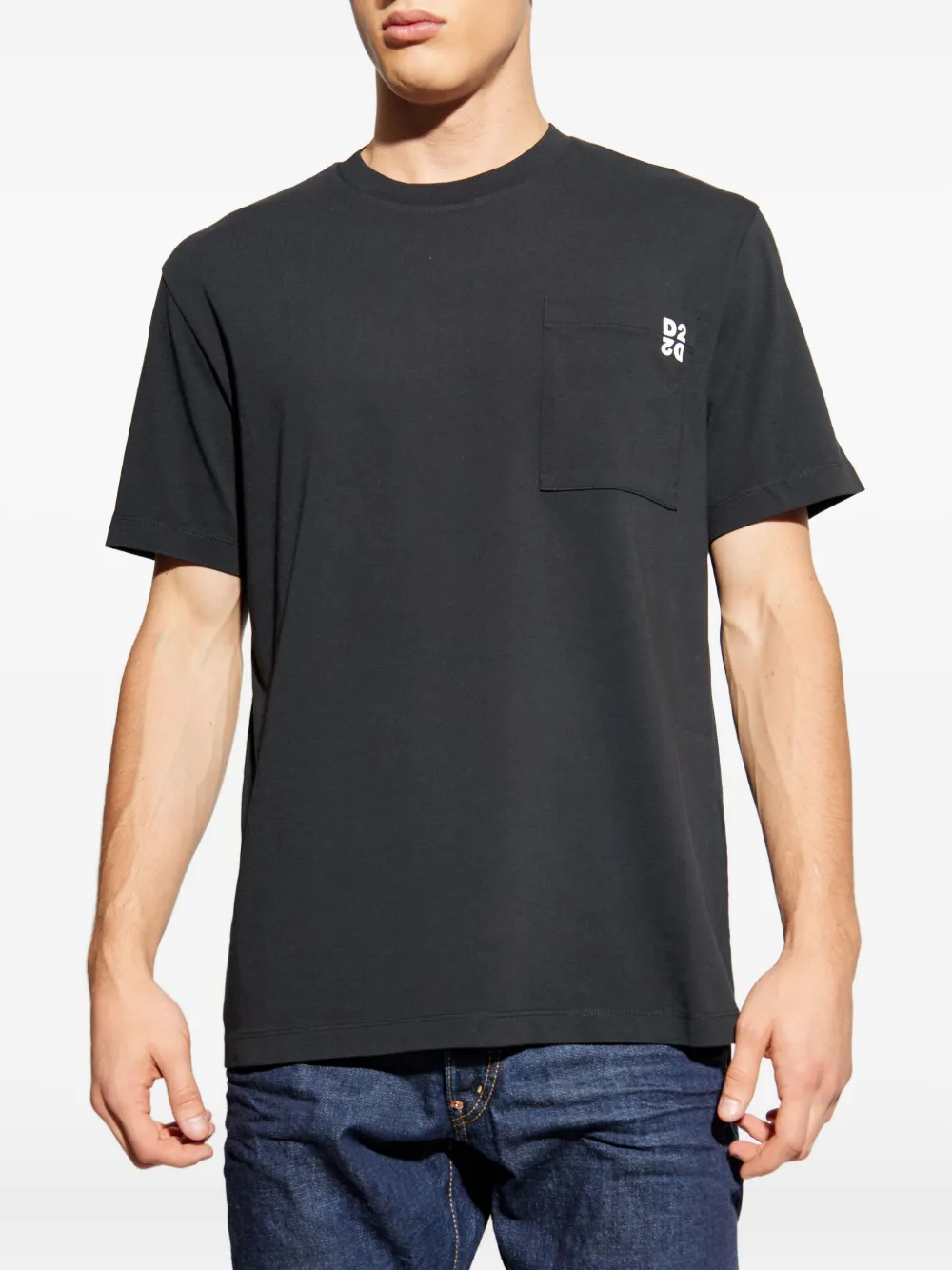 DSQUARED2 Twee T-shirts met logoprint Zwart