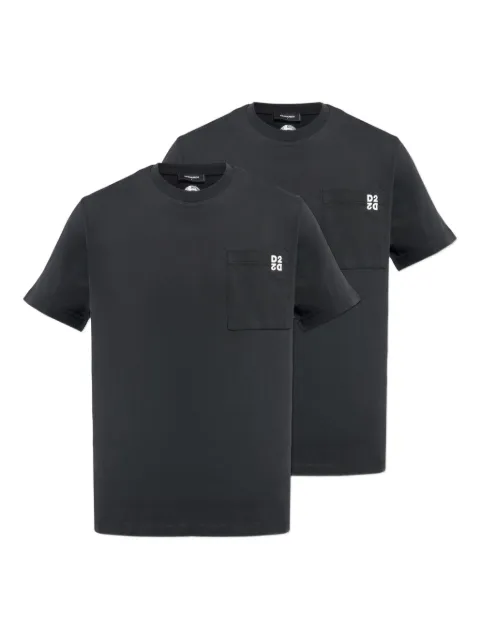 DSQUARED2 2-pack t-shirt i bomull med logotyp