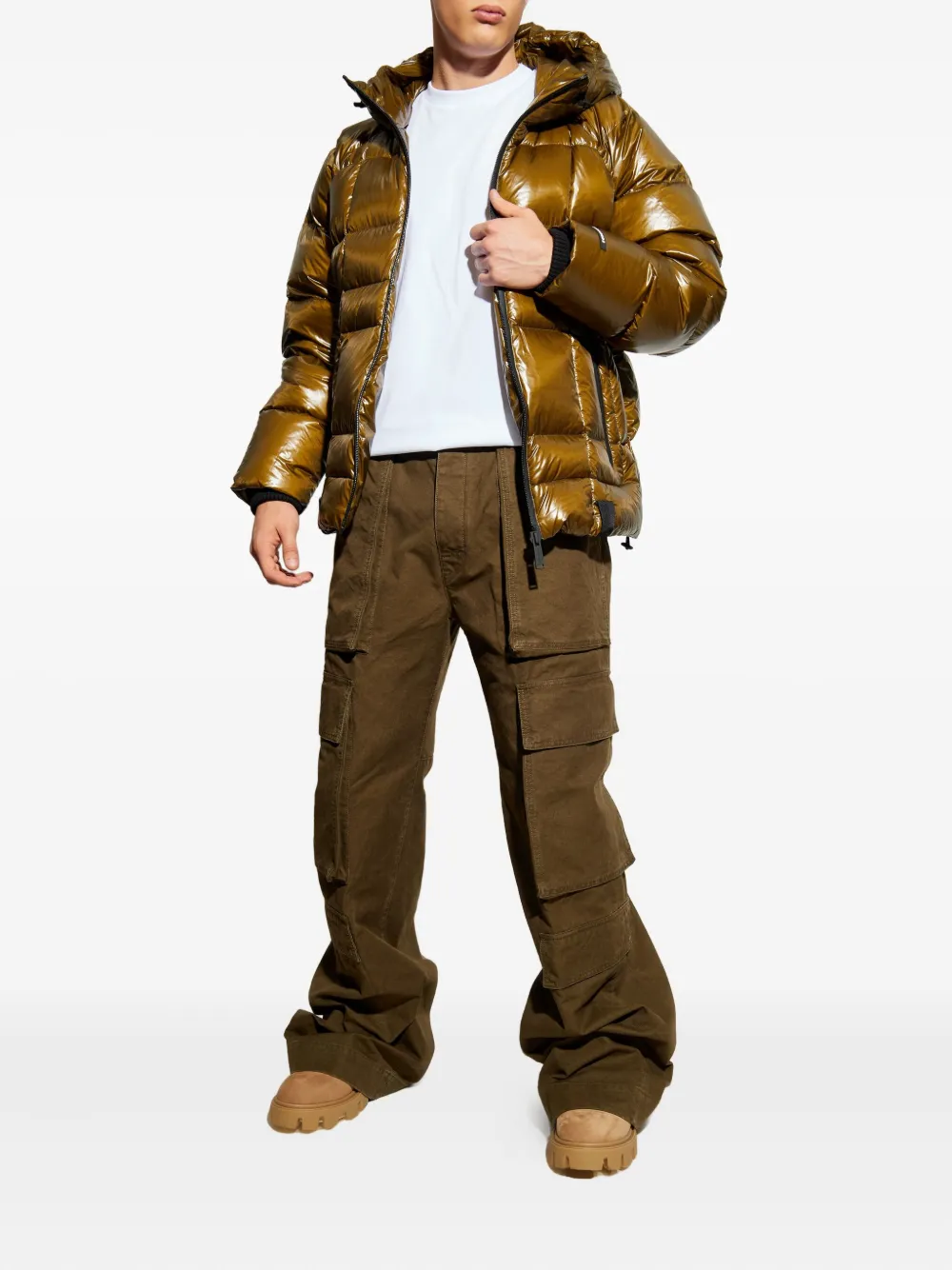 DSQUARED2 Donsjack met logopatch Goud