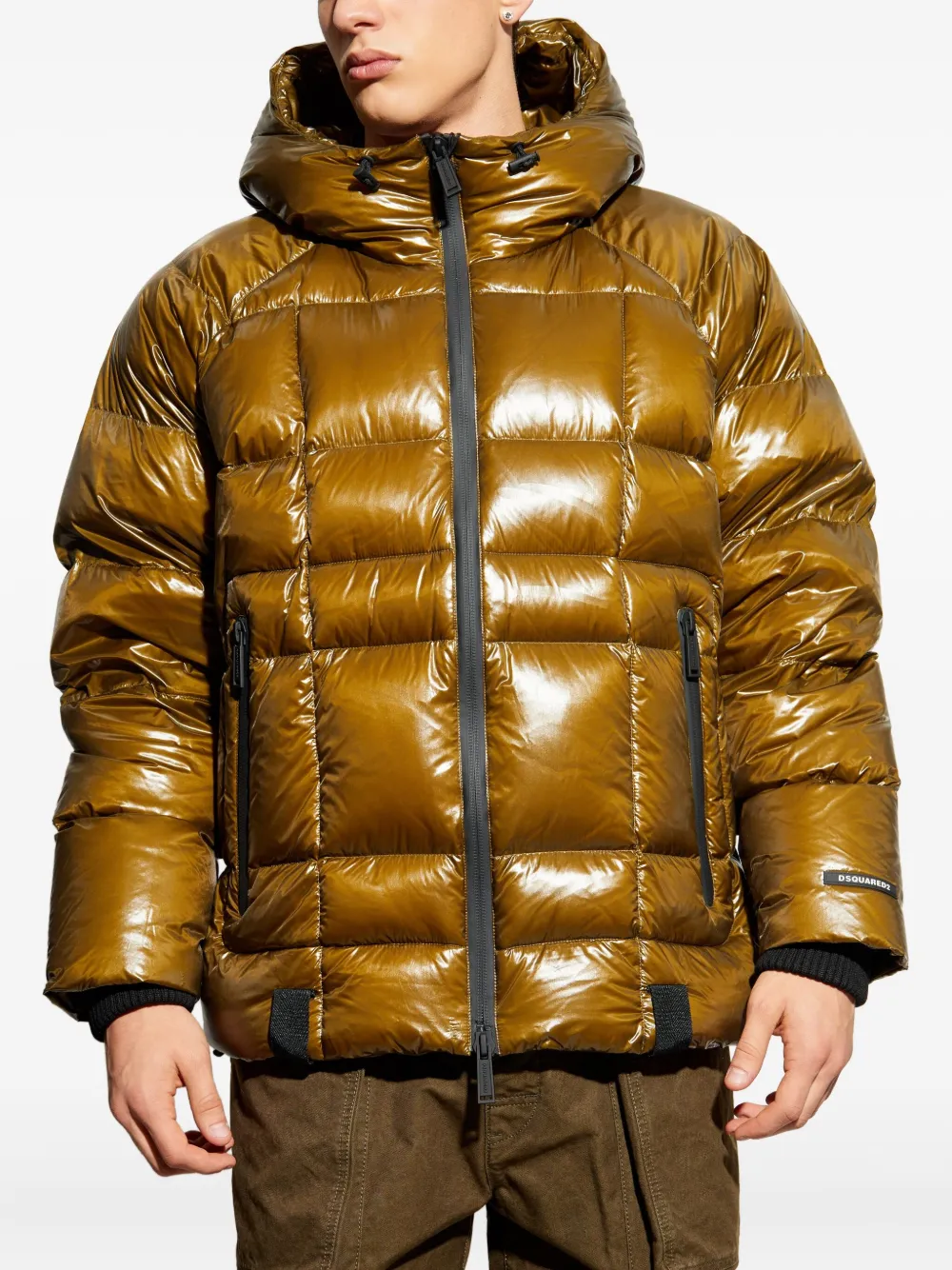 DSQUARED2 Donsjack met logopatch Goud