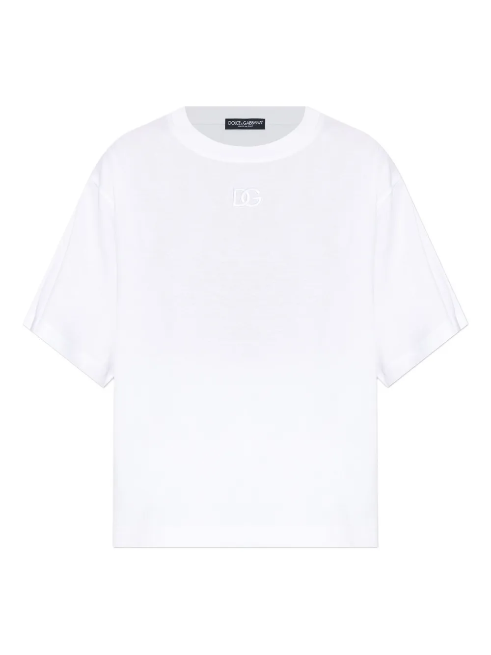 Dolce & Gabbana logo-embroidered short-sleeve T-shirt - Weiß